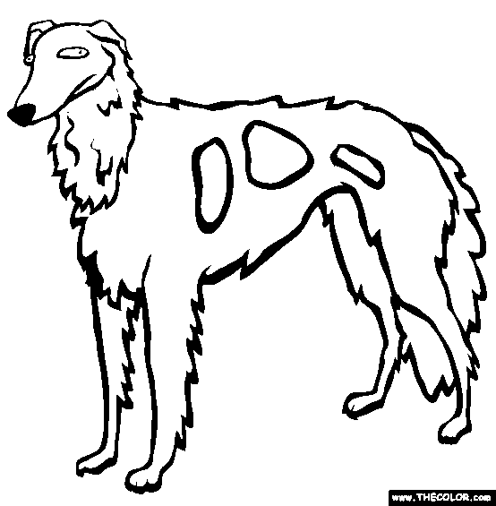 Borzois Coloring Page