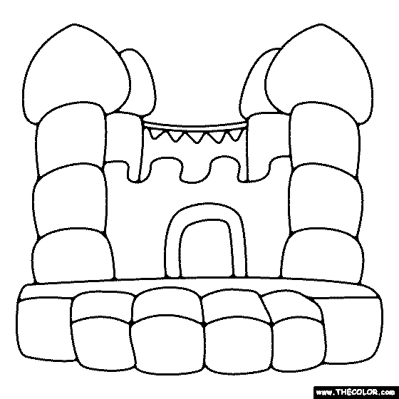 Bouncy House Coloring Page