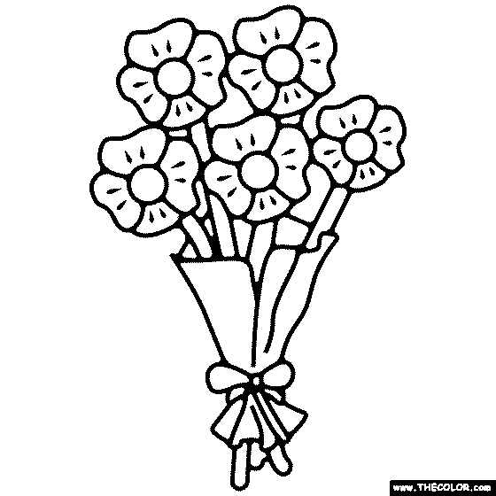 Flower Bouqet Coloring Page