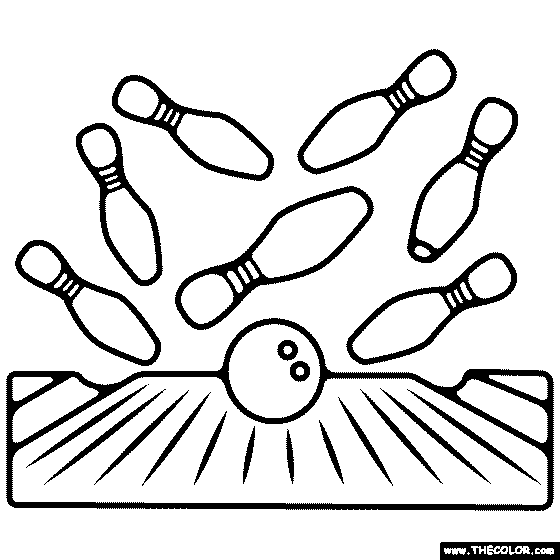 Bowling Lane Coloring Page