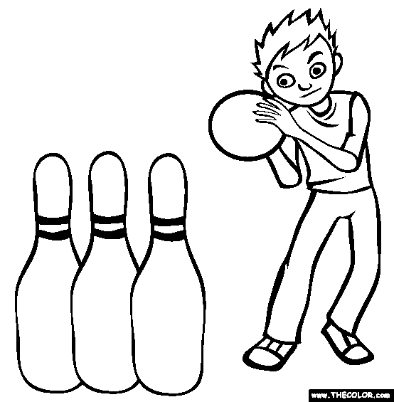 Bowling Coloring Page