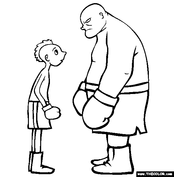 Boxing Coloring Page