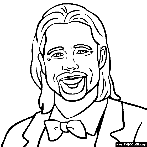 Brad Pitt Coloring Page