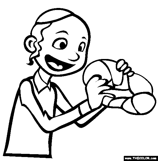 Braided Loaf for Rosh Hashannah Coloring Page