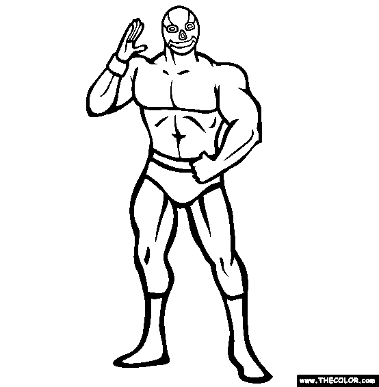 Breakneck Joe Pro Wrestler Online Coloring Page