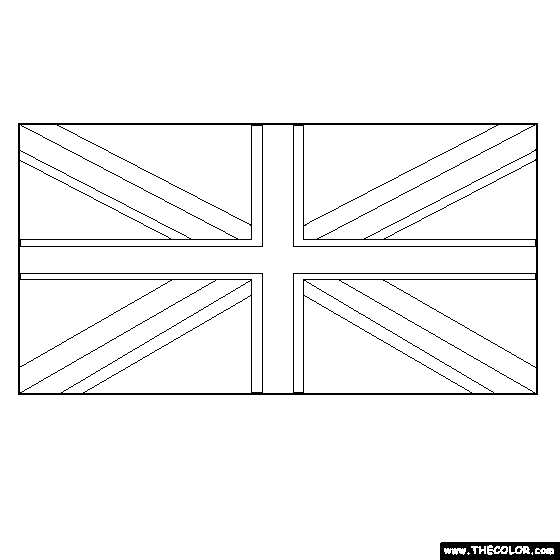 British Flag Coloring Page