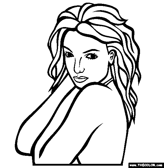 Britney Spears Coloring Page