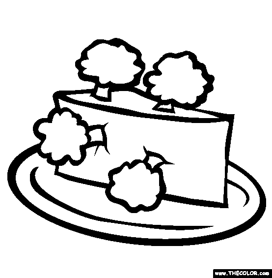 Broccoli Cheesecake Coloring Page