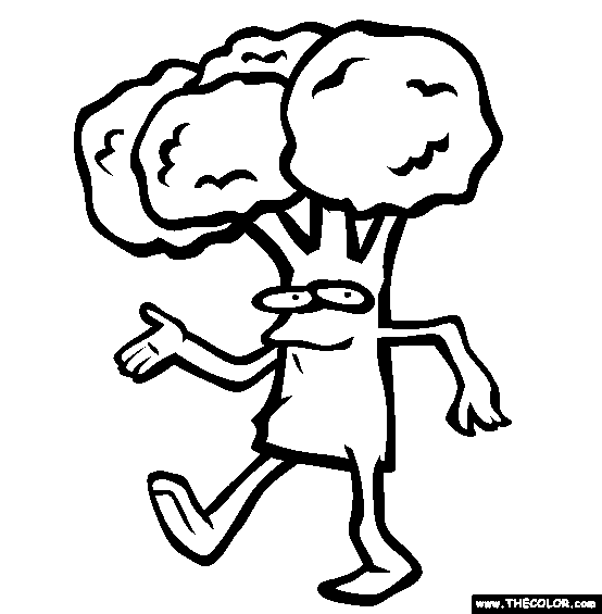 Broccoli Coloring Page