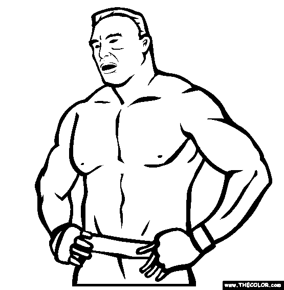Brock Lesnar Online Coloring Page