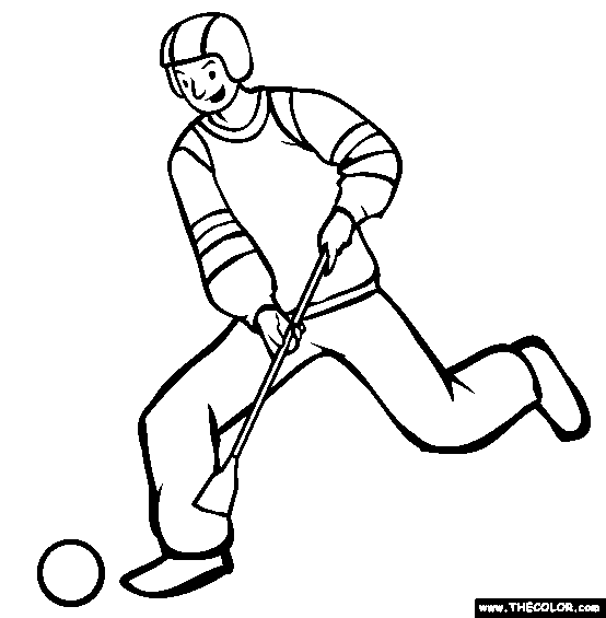Broomball Coloring Page