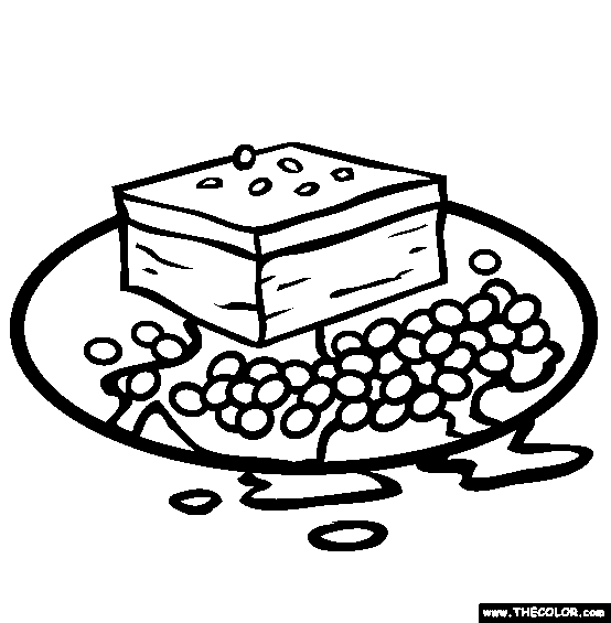 Brownie And Baked Beans Coloring Page