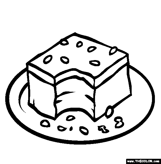 Brownie Bite Coloring Page