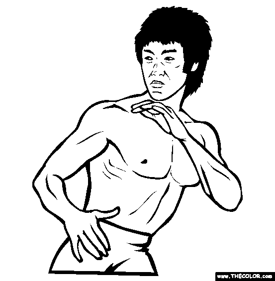 Bruce Lee Coloring Page