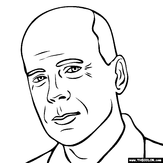Bruce Willis Coloring Page