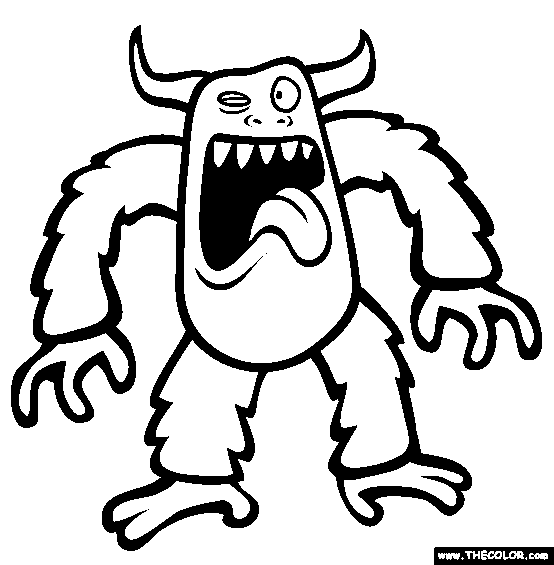 Monsters Online Coloring Pages Page 1