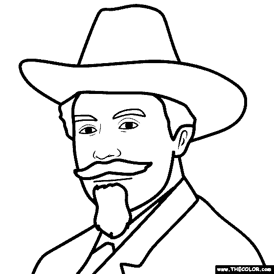 Buffalo Bill Cody Coloring Page