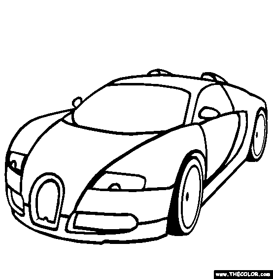 Bugatti Veyron Coloring Page