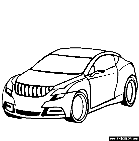 Buick Riviera Concept Car Coloring Page