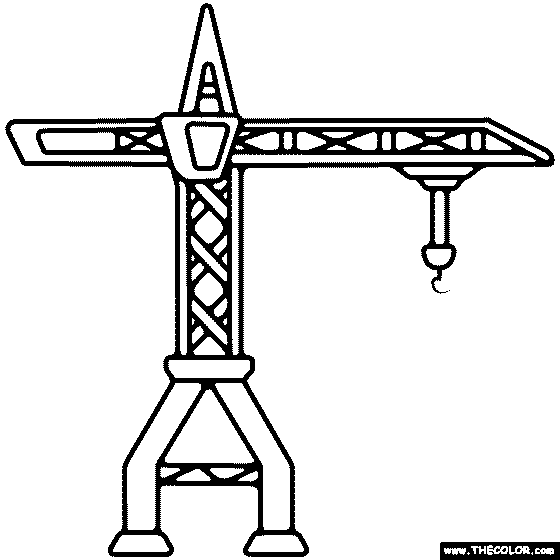 Building Crane Coloring Page