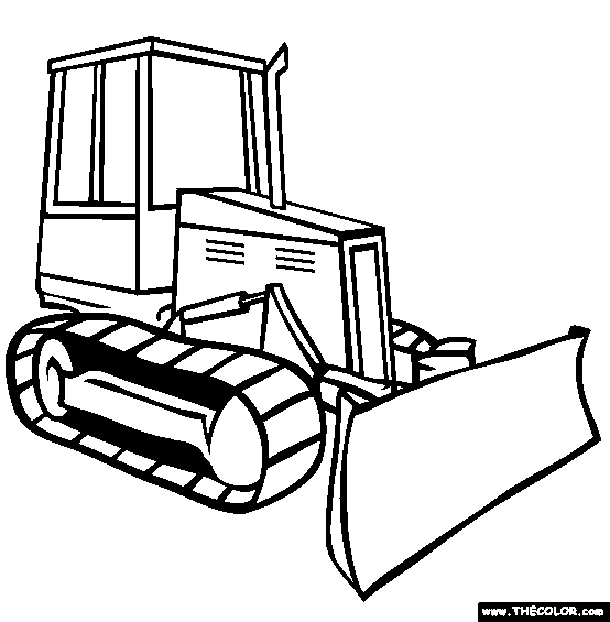 Bulldozer Coloring Page