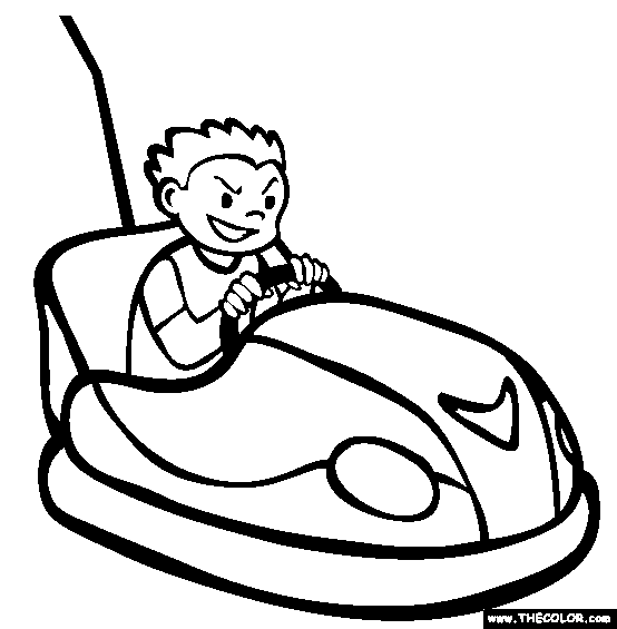 Bumper Car Coloring Page