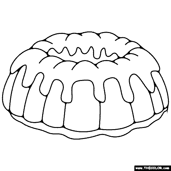 Bundt Cake Coloring Page