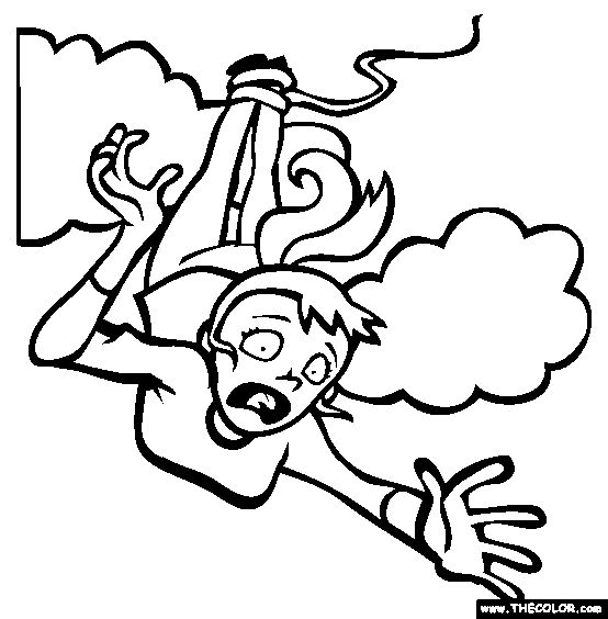 Bungee Jump Coloring Page