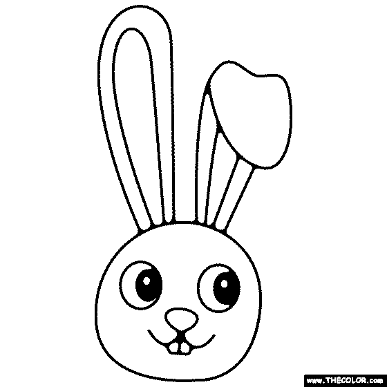 Bunny Face Coloring Page