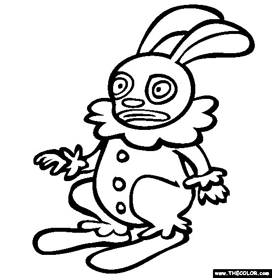 Bunny The Clown Coloring Page