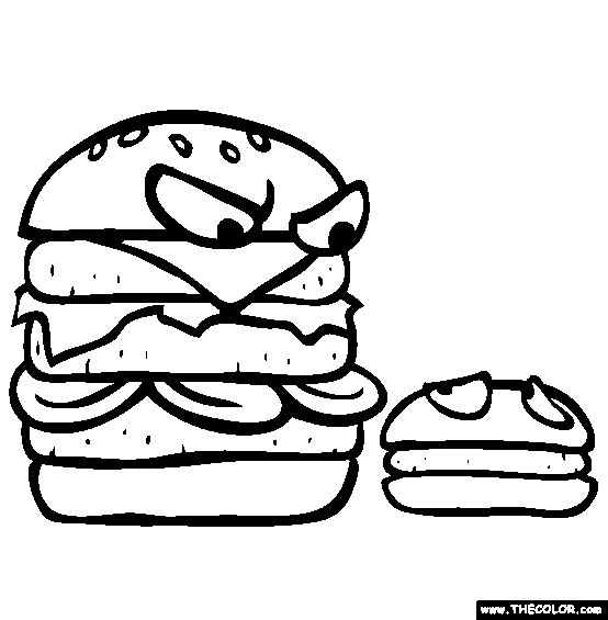 Download Fast Food Online Coloring Pages