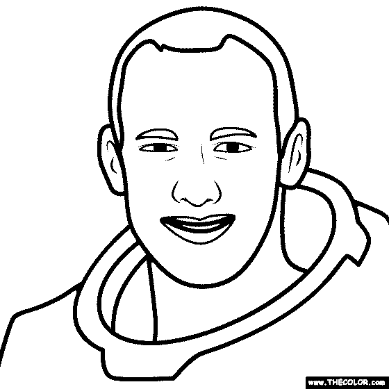 Buzz Aldrin Coloring Page