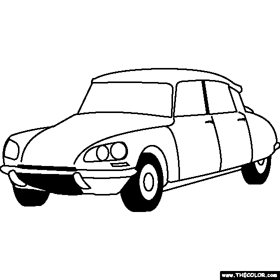 Citroden DS 1955 Coloring Page