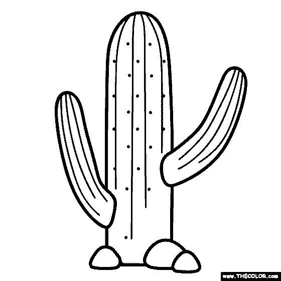 Cactus Coloring Page