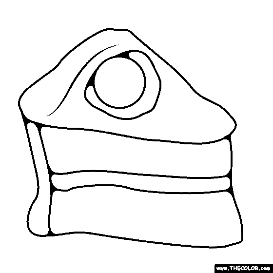 Cake Slice Coloring Page