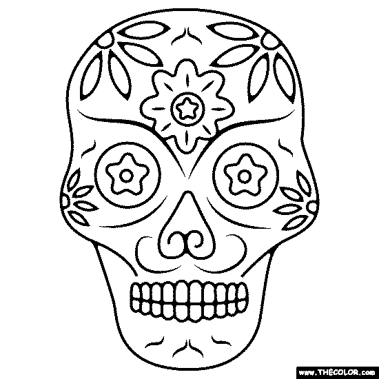 Calavera Coloring Page