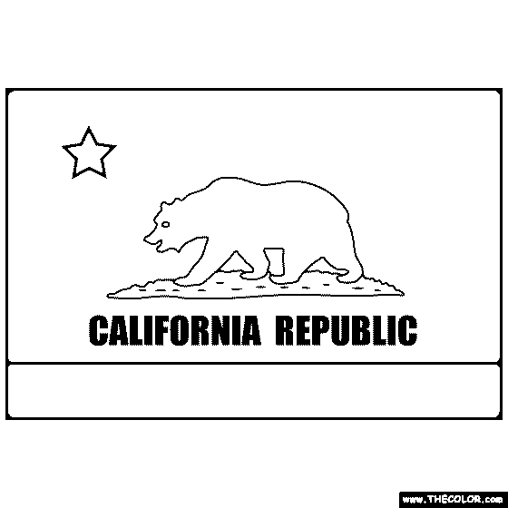 California State Flag Coloring Page