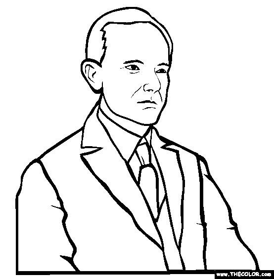 Calvin Coolidge Coloring Page