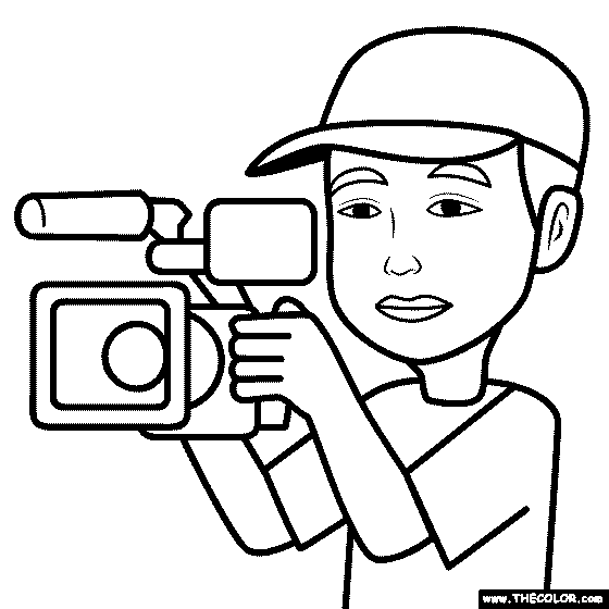 Cameraman Coloring Page