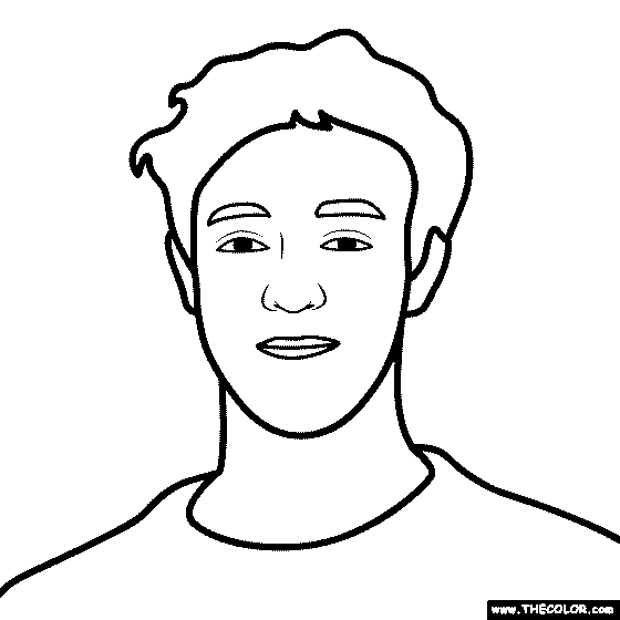 Cameron Dallas Coloring Page