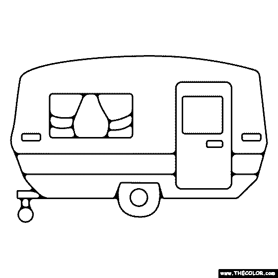 Camper Coloring Page