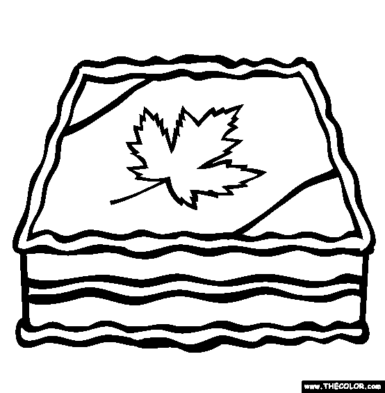 Canada Day Cake Coloring Page