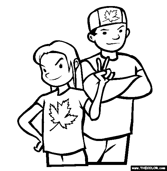 Canadian Pride Coloring Page