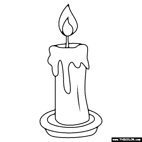 Candle Coloring Page