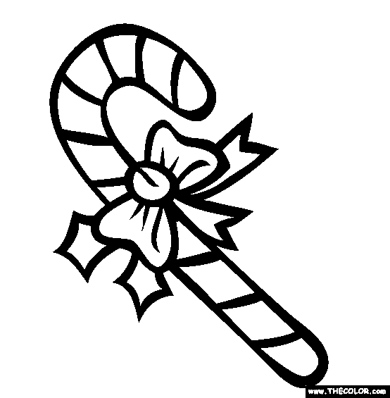 Candy Cane Coloring Page