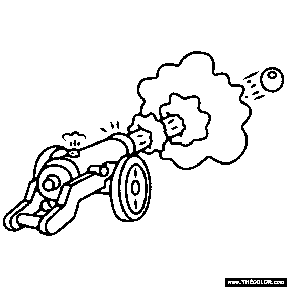 Cannon Coloring Page