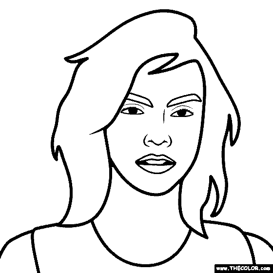 Cara Delevingne Coloring Page