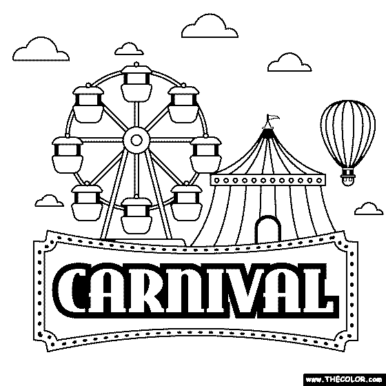 Carnival Coloring Page