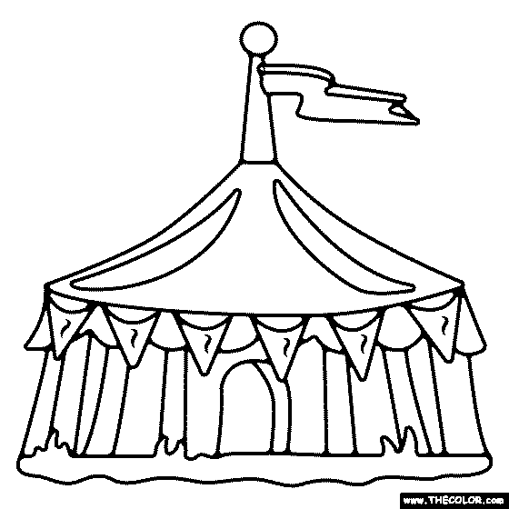 Carnival Tent Coloring Page