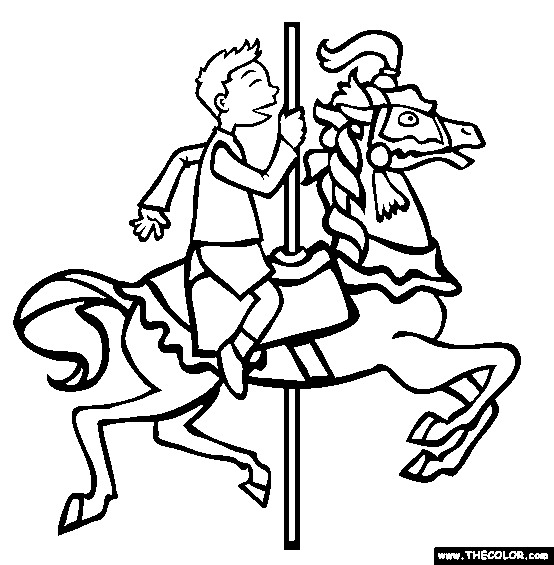 Carousel Coloring Page